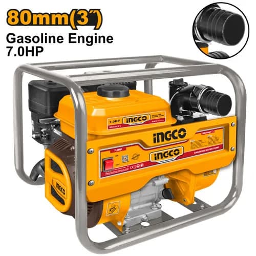 BOMBA DE AGUA A GASOLINA 7.0HP 3" 1000L/MIN INGCO