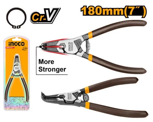 ALICATE CIRCLIP CABEZA INCLINADA 7" INGCO