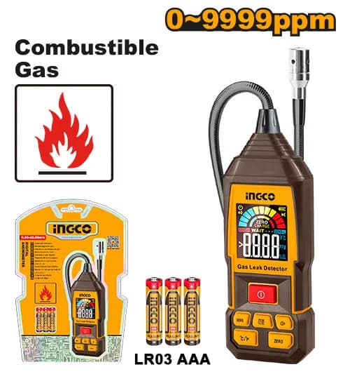 MEDIDOR DE GAS METANO DIGITAL 0~9999PPM(METHANE) INGCO