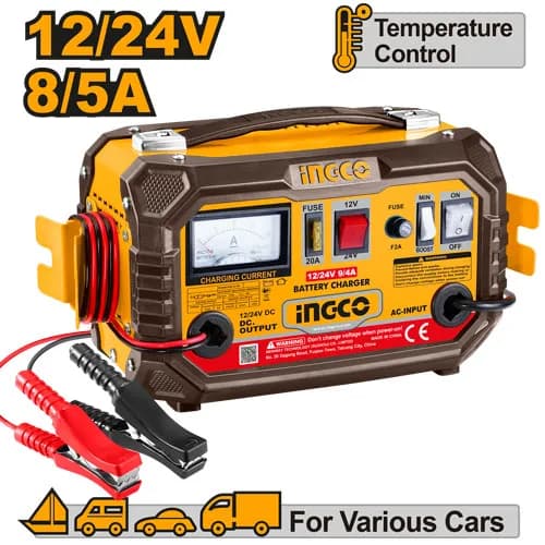 CARGADOR DE BATERIA 12/24V 28-180A INGCO