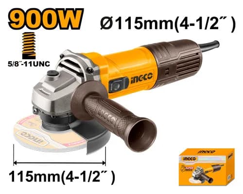 AMOLADORA ANGULAR 4-1/2" 900W 12000RPM INGCO