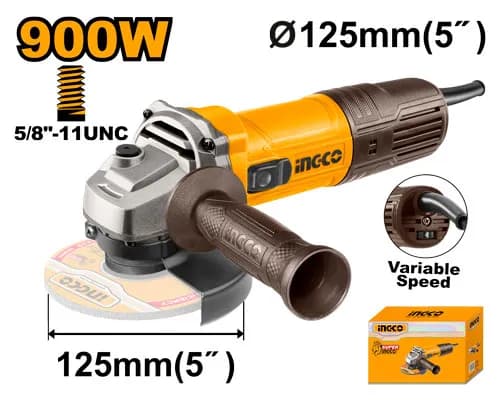 AMOLADORA ANGULAR 5" 900W 12000RPM INGCO