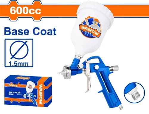 SOPLETE DE PINTURA 600CC 1,5MM VASO PLASTICO WADFOW.